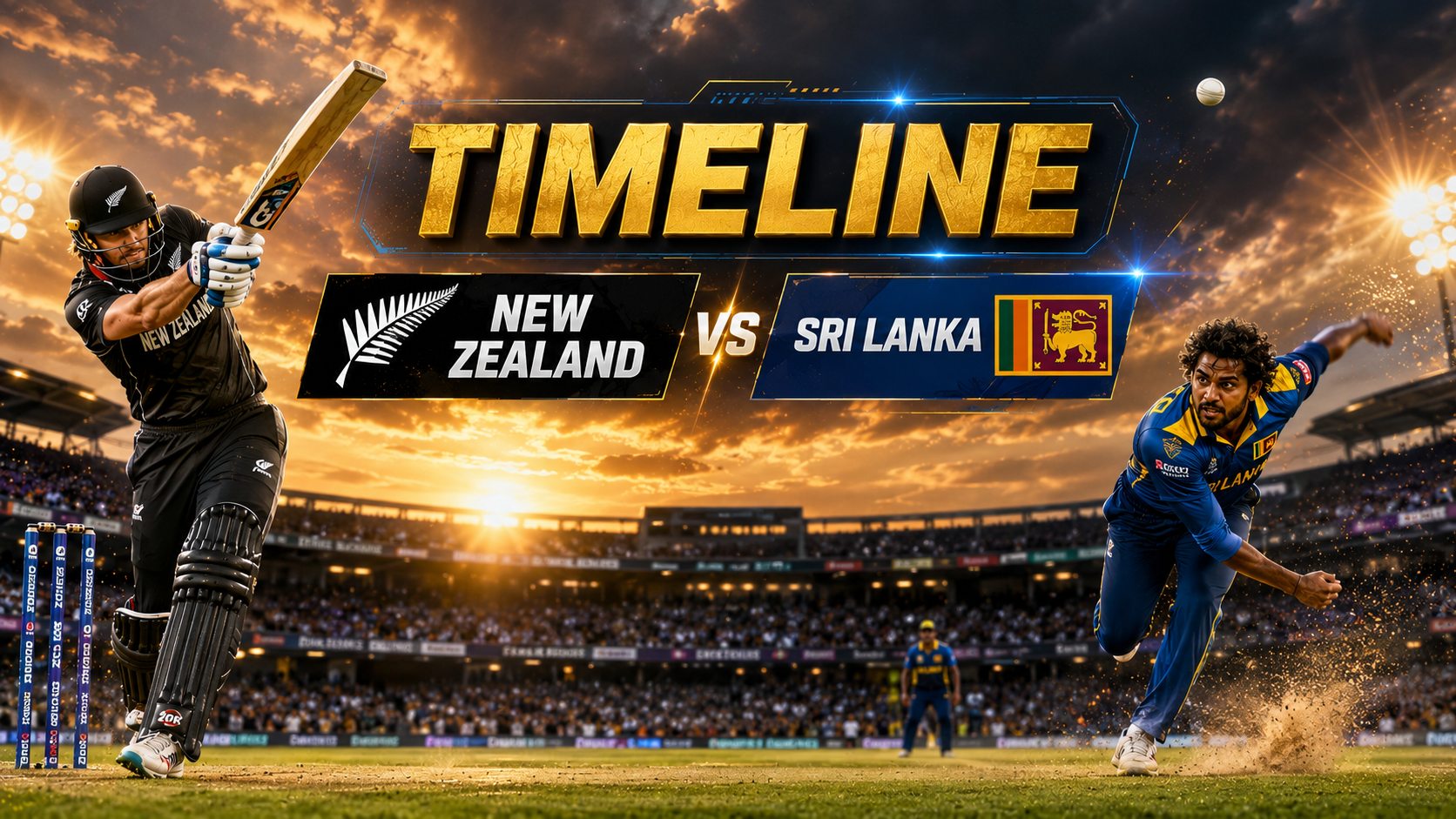New Zealand National Cricket Team Vs Sri Lanka National Cricket Team Timeline